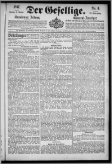 Der Gesellige : Graudenzer Zeitung 1897.01.08, Jg. 71, No. 6