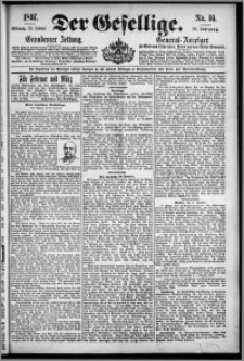 Der Gesellige : Graudenzer Zeitung 1897.01.20, Jg. 71, No. 16