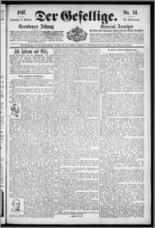 Der Gesellige : Graudenzer Zeitung 1897.02.10, Jg. 71, No. 34
