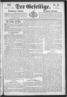 Der Gesellige : Graudenzer Zeitung 1897.02.13, Jg. 71, No. 37