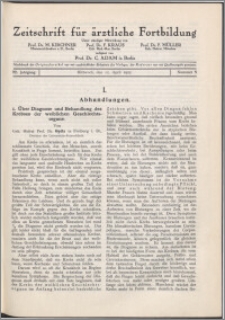 Zeitschrift für Ärztliche Fortbildung, Jg. 22 (1925) nr 8