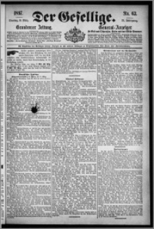 Der Gesellige : Graudenzer Zeitung 1897.03.16, Jg. 71, No. 63