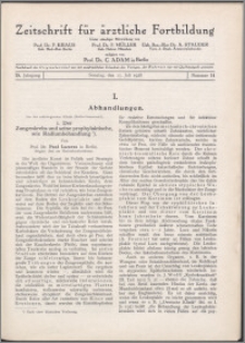 Zeitschrift für Ärztliche Fortbildung, Jg. 25 (1928) nr 14