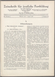 Zeitschrift für Ärztliche Fortbildung, Jg. 25 (1928) nr 15