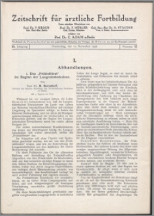 Zeitschrift für Ärztliche Fortbildung, Jg. 25 (1928) nr 22