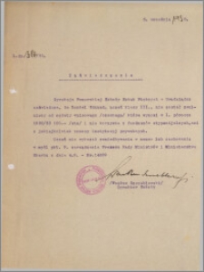 [Zaświadczenie dla Edmunda Konkela ... z dnia 3 września 1932 r.].