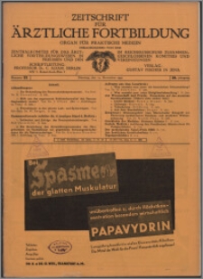 Zeitschrift für Ärztliche Fortbildung, Jg. 29 (1932) nr 22