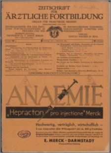 Zeitschrift für Ärztliche Fortbildung, Jg. 29 (1932) nr 23