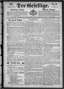 Der Gesellige : Graudenzer Zeitung 1897.03.28, Jg. 71, No. 74