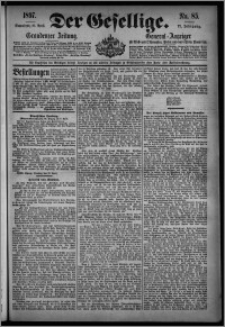 Der Gesellige : Graudenzer Zeitung 1897.04.10, Jg. 71, No. 85