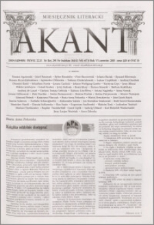 Akant : miesięcznik literacki 2003 R.6 nr 6(71)