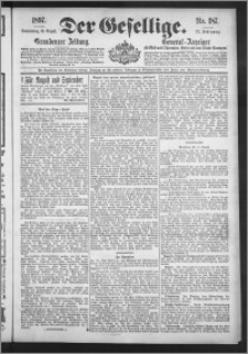 Der Gesellige : Graudenzer Zeitung 1897.08.12, Jg. 72, No. 187