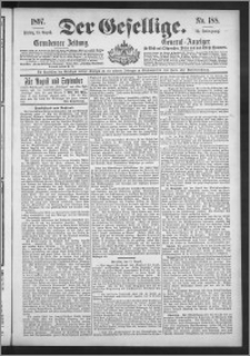 Der Gesellige : Graudenzer Zeitung 1897.08.13, Jg. 72, No. 188