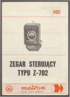 Zegar sterujący typu Z-702