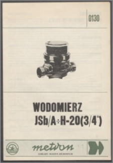 Wodomierz JSb/A÷H-20(3/4")