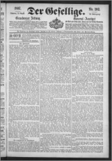 Der Gesellige : Graudenzer Zeitung 1897.08.31, Jg. 72, No. 203