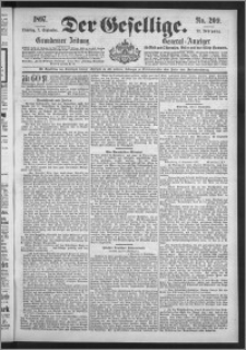 Der Gesellige : Graudenzer Zeitung 1897.09.07, Jg. 72, No. 209