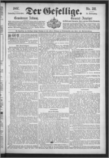 Der Gesellige : Graudenzer Zeitung 1897.09.09, Jg. 72, No. 211