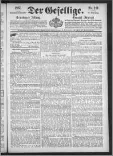 Der Gesellige : Graudenzer Zeitung 1897.09.18, Jg. 72, No. 219