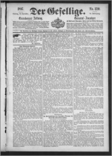 Der Gesellige : Graudenzer Zeitung 1897.09.19, Jg. 72, No. 220