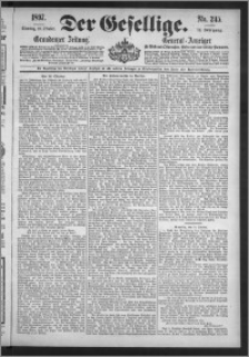 Der Gesellige : Graudenzer Zeitung 1897.10.19, Jg. 72, No. 245
