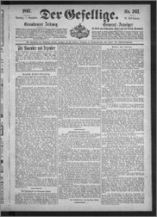 Der Gesellige : Graudenzer Zeitung 1897.11.07, Jg. 72, No. 262
