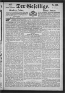 Der Gesellige : Graudenzer Zeitung 1897.11.17, Jg. 72, No. 270