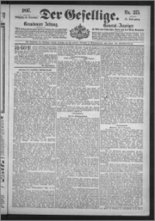 Der Gesellige : Graudenzer Zeitung 1897.11.24, Jg. 72, No. 275