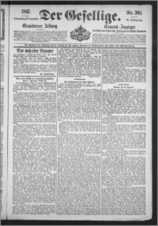 Der Gesellige : Graudenzer Zeitung 1897.12.30, Jg. 72, No. 305