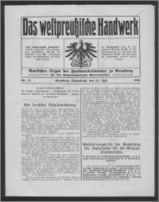 Das Westpreussische Handwerk : Amtliches Organ der Handwerkskammer zu Graudenz für den Regierungsbezirk Marienwerder 1916, R. 2, Nr 17