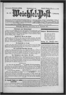 Weichsel-Post : Grudziądzer (Graudenzer) Zeitung 1927.09.22, Jg. 7, Nr 216