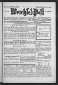 Weichsel-Post : Grudziądzer (Graudenzer) Zeitung 1927.09.27, Jg. 7, Nr 220