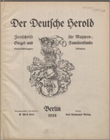 Der Deutsche Herold 1924, Jg. 55 no 1