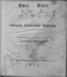 Amts-Blatt der Königlichen Litthauischen Regierung 1813, R. 3