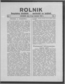 Rolnik : bezpłatny dodatek : wychodzi co tydzień 1924.04.24, R. 1, nr 4