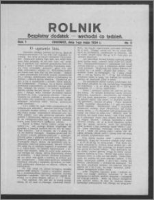 Rolnik : bezpłatny dodatek : wychodzi co tydzień 1924.05.01, R. 1, nr 5