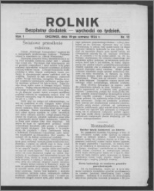 Rolnik : bezpłatny dodatek : wychodzi co tydzień 1924.06.19, R. 1, nr 12