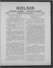 Rolnik : bezpłatny dodatek : wychodzi co tydzień 1924.07.03, R. 1, nr 14