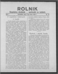 Rolnik : bezpłatny dodatek : wychodzi co tydzień 1924.07.17, R. 1, nr 16