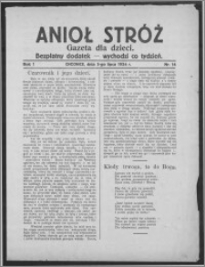 Anioł Stróż : gazeta dla dzieci : bezpłatny dodatek 1924.07.03, R. 1, nr 14