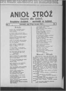 Anioł Stróż : gazeta dla dzieci : bezpłatny dodatek 1925.01.29, R. 2, nr 4