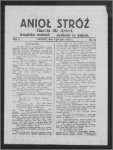 Anioł Stróż : gazeta dla dzieci : bezpłatny dodatek 1925.07.02, R. 2, nr 24