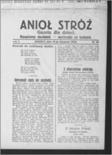Anioł Stróż : gazeta dla dzieci : bezpłatny dodatek 1926.11.18, R. 3, nr 46