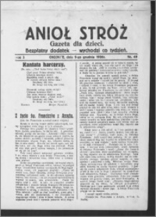 Anioł Stróż : gazeta dla dzieci : bezpłatny dodatek 1926.12.09, R. 3, nr 49