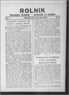 Rolnik : bezpłatny dodatek : wychodzi co tydzień 1926.05.13, R. 3, nr 19