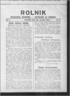 Rolnik : bezpłatny dodatek : wychodzi co tydzień 1926.09.02, R. 3, nr 35