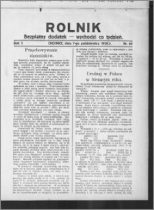 Rolnik : bezpłatny dodatek : wychodzi co tydzień 1926.10.07, R. 3, nr 40