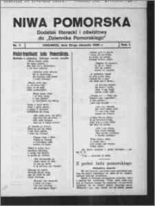 Niwa Pomorska : dodatek religijno-oświatowy i ludoznawczy do "Dziennika Pomorskiego" 1926.08.22, R. 1, nr 7