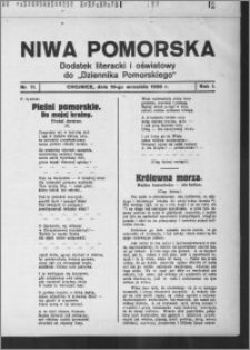 Niwa Pomorska : dodatek religijno-oświatowy i ludoznawczy do "Dziennika Pomorskiego" 1926.09.19, R. 1, nr 11