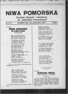Niwa Pomorska : dodatek religijno-oświatowy i ludoznawczy do "Dziennika Pomorskiego" 1926.10.03, R. 1, nr 13